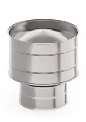 Оголовок с дефлектором, ф 150х210, AISI 439/Оц, 0,5мм/0,5мм, 		